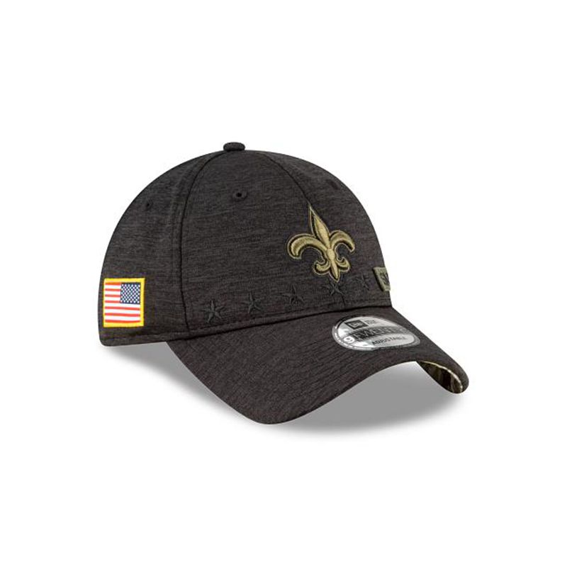 NFL New Orleans Saints Salute To Service 9Twenty Adjustable (XJO1826) - Black New Era Caps